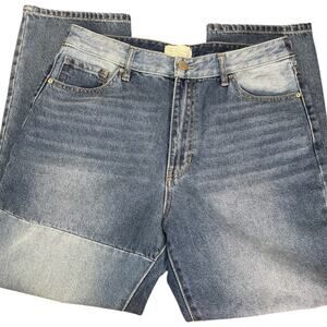 High Rise Straight Leg Jeans Rigid Denim Elbert Wash Size 31 Everyday Denim 90s